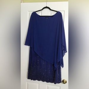 Gorgeous Blue XSCAPE Size 18W Cocktail/Formal Dress